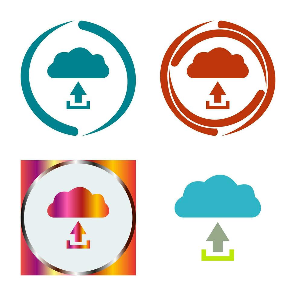 Unique Upload to Cloud Vector Icon