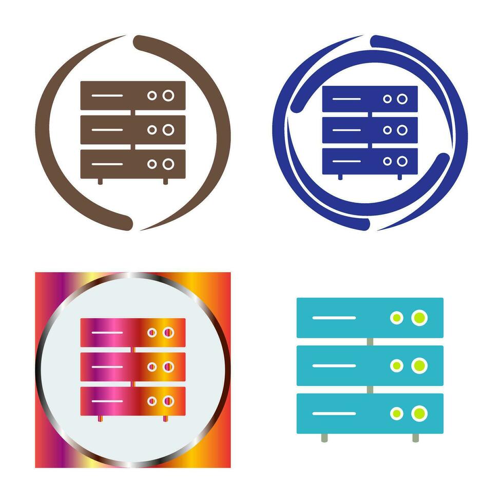 Unique Server Network Vector Icon