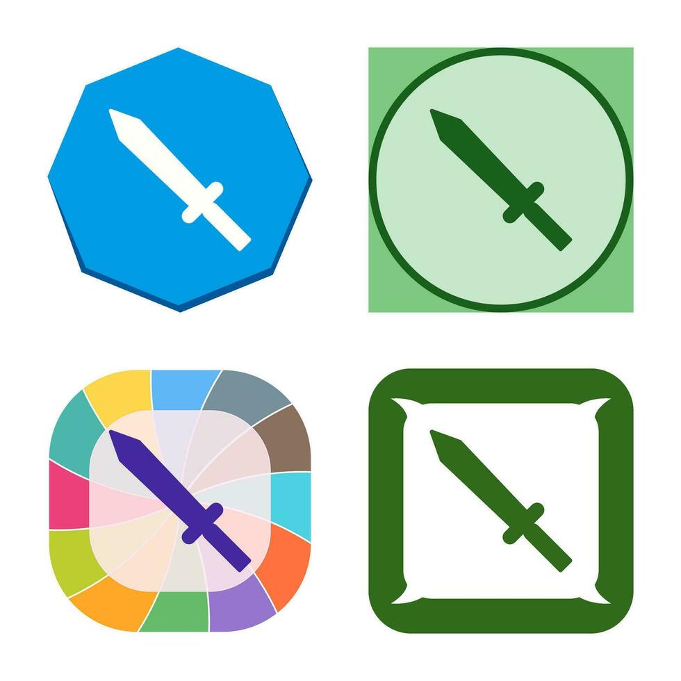 Unique Sword Vector Icon
