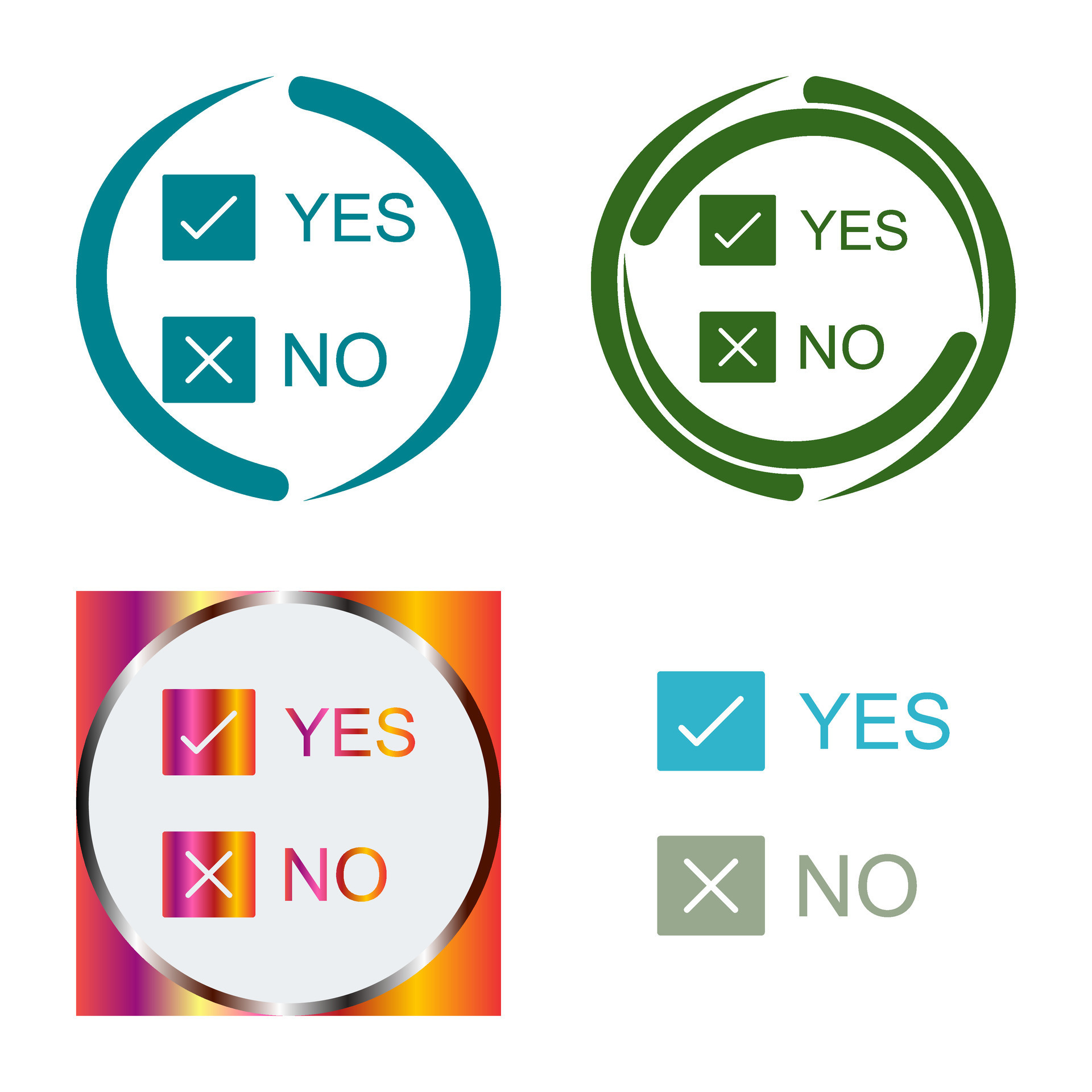 Yes No Option Vector Icon 31773217 Vector Art at Vecteezy