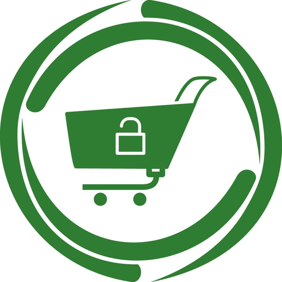 Unique Unlock Cart Vector Icon