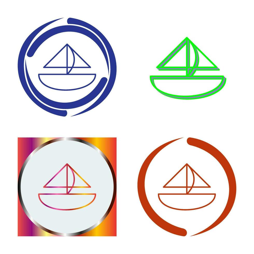 Small Yacht Vector Icon