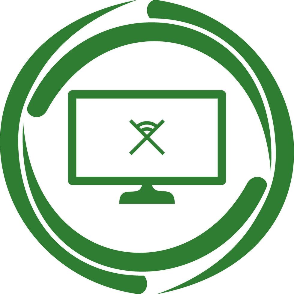 Unique Disconnected Network Vector Icon
