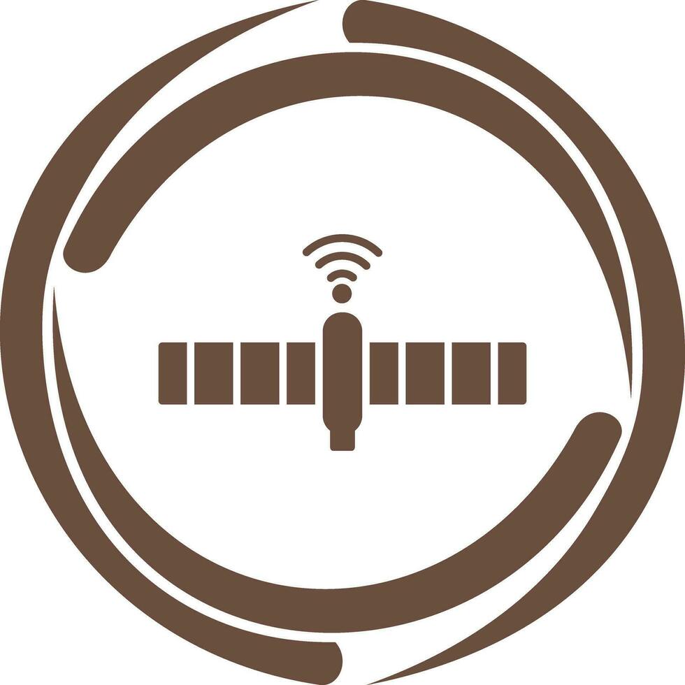 icono de vector de satélite único