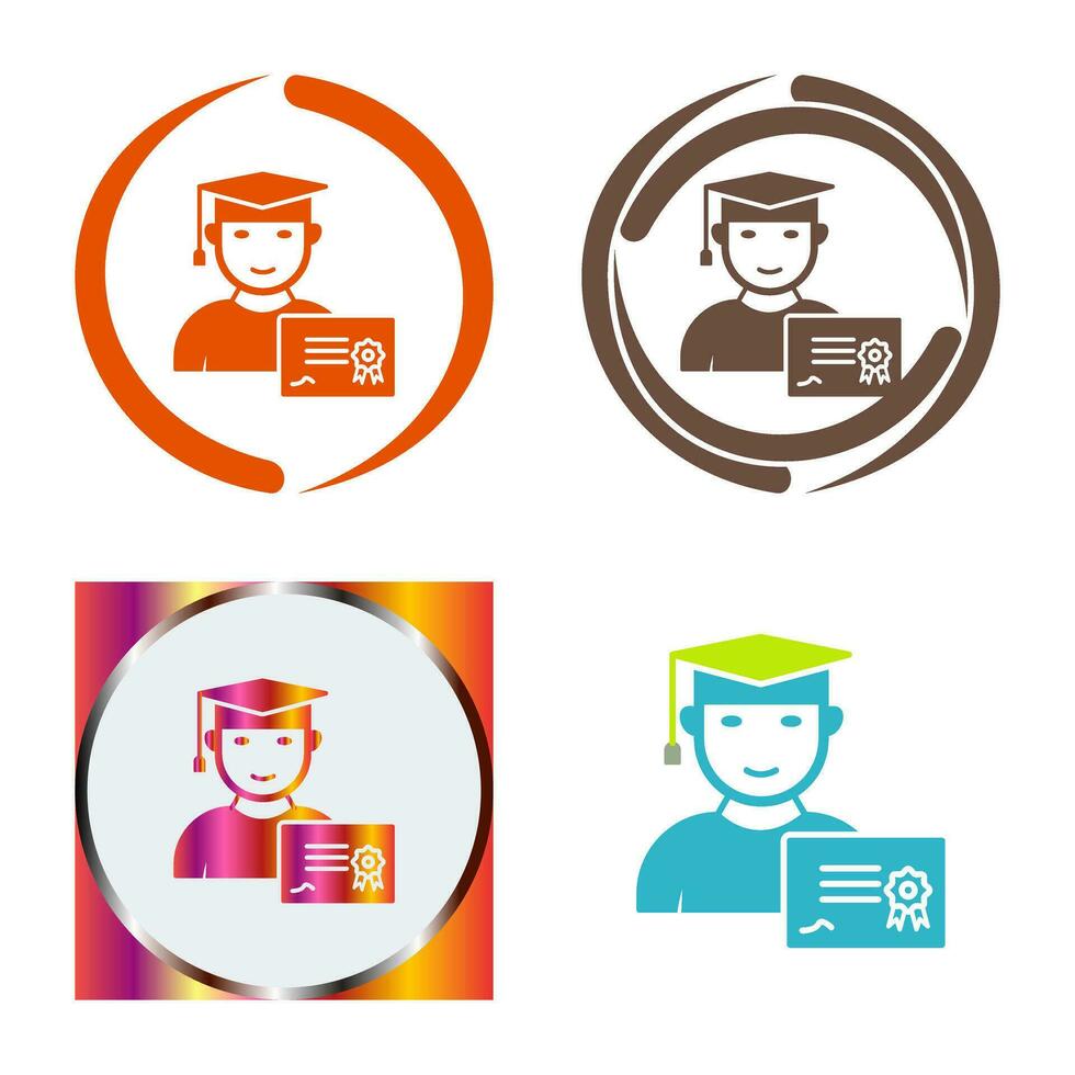 Unique Receiving Diploma Vector Icon