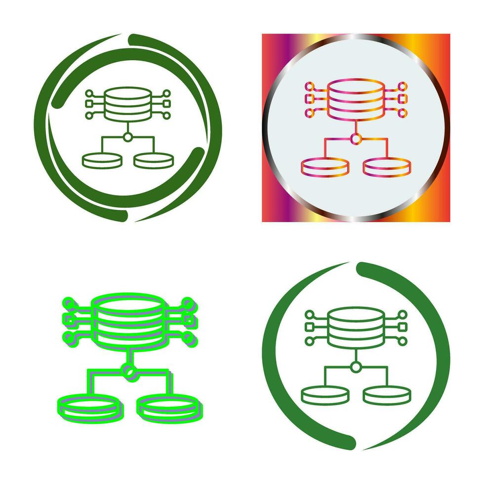 icono de vector de datos estructurados