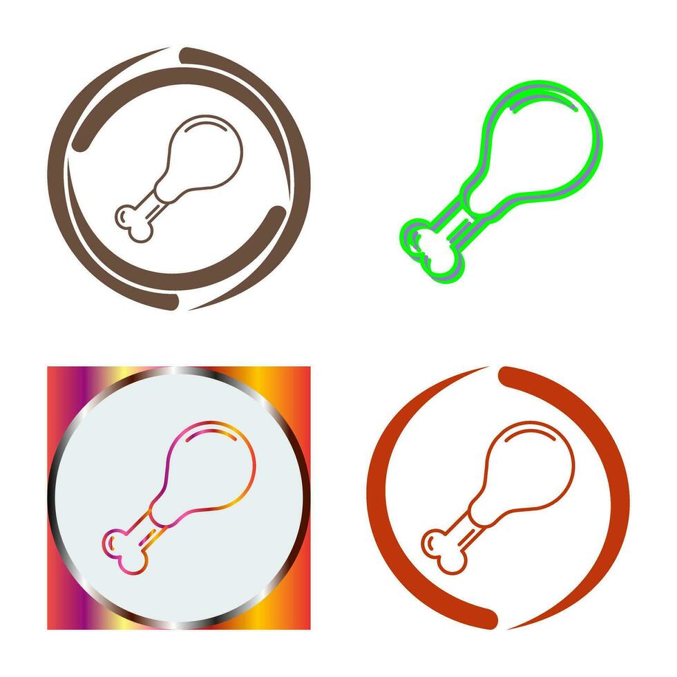 Chicken leg Vector Icon