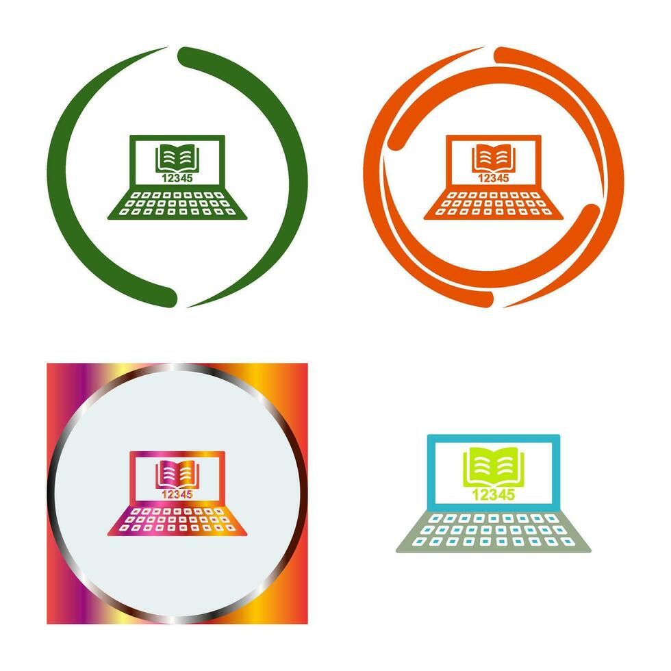 Unique Online Study Vector Icon