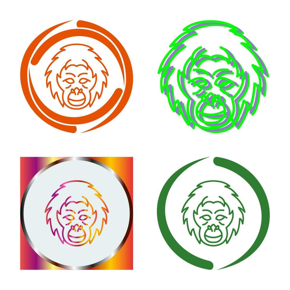 Orangutan Vector Icon