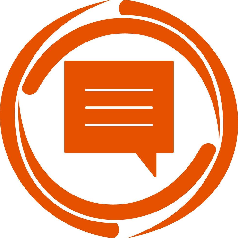 Unique Single Chat Bubble Vector Icon