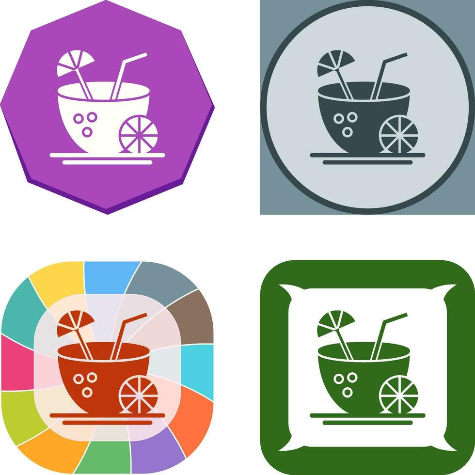 Coconut Drink Vector Icon