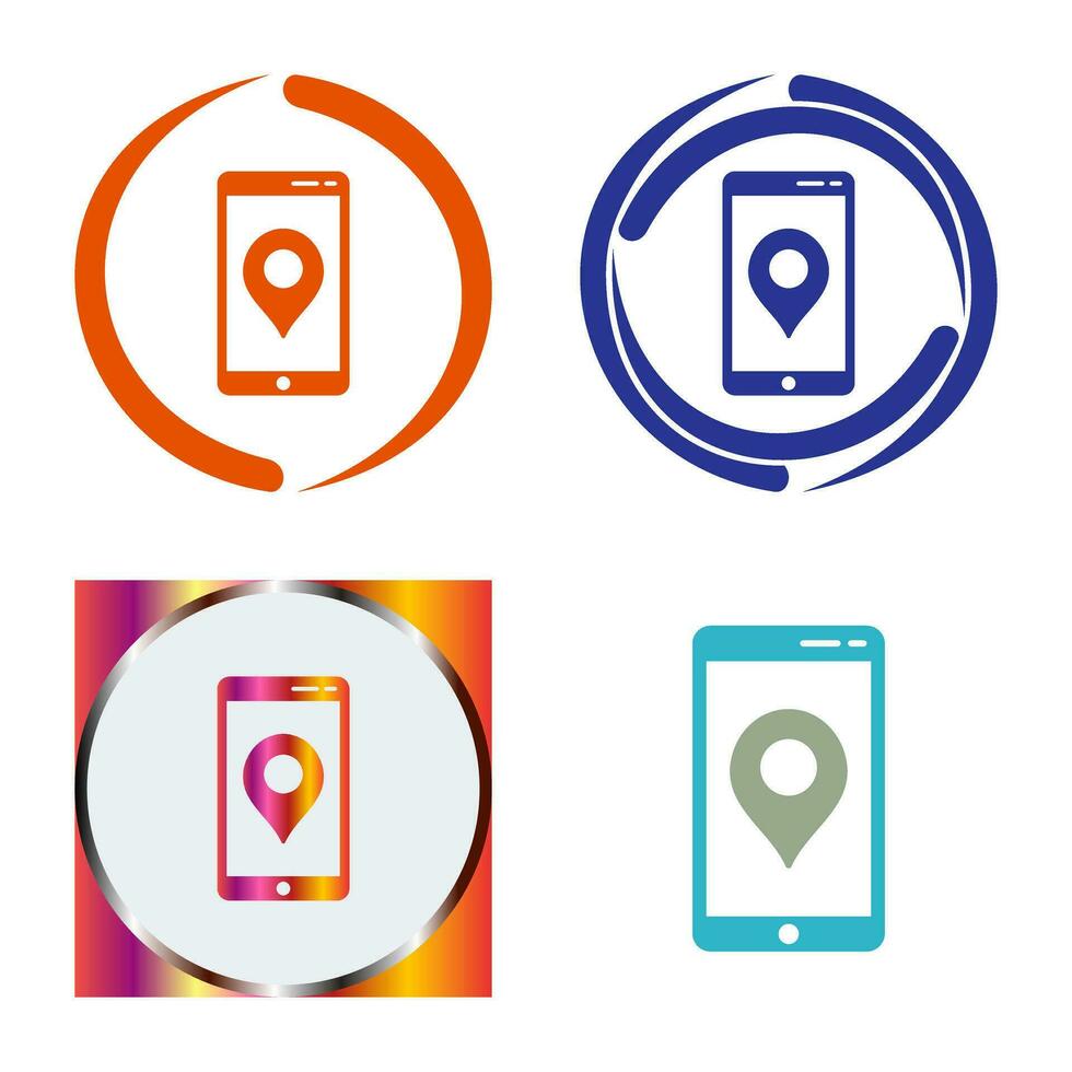 icono de vector de servicio gps único