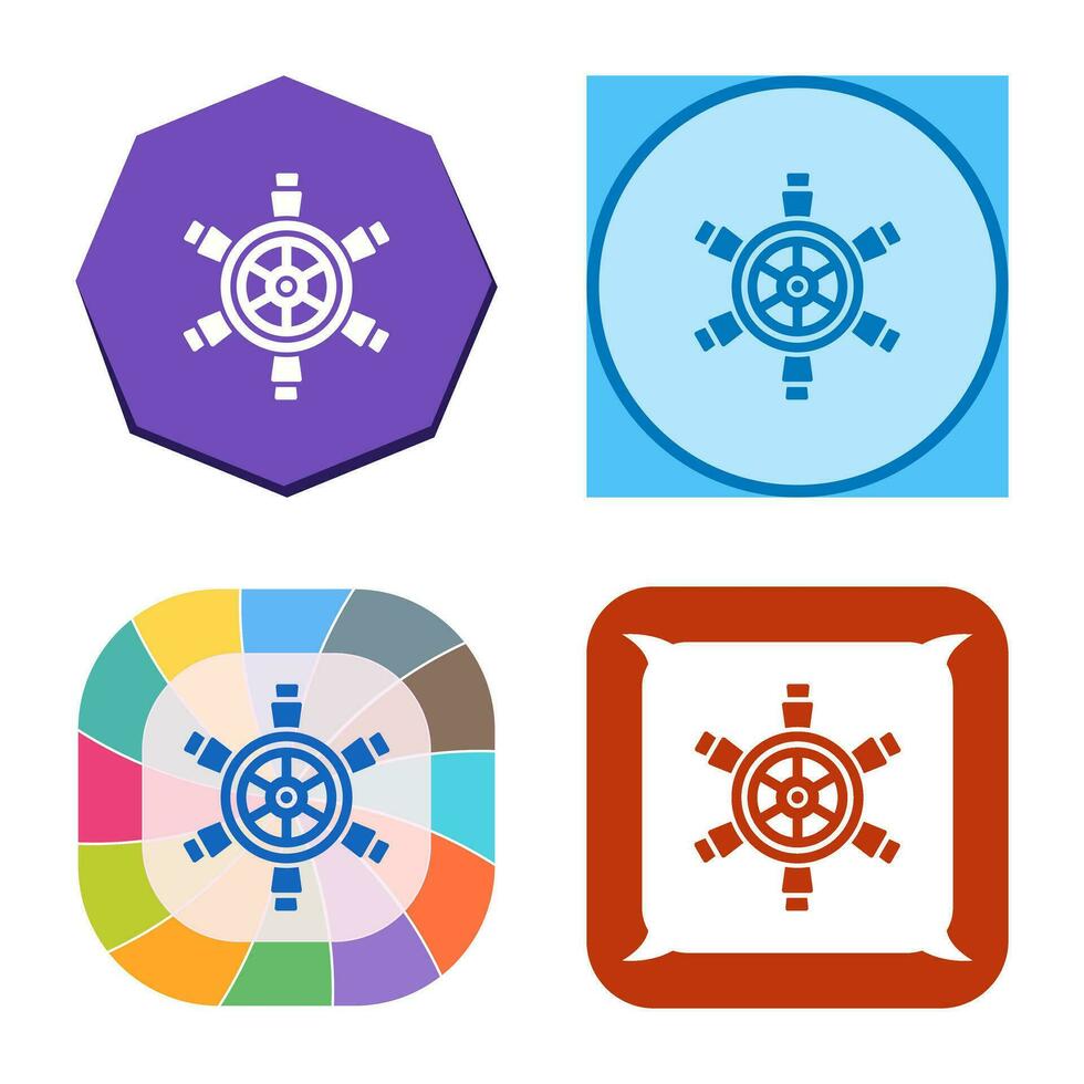 Ship Wheel Vector Icon