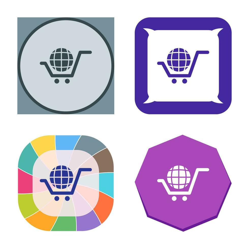 icono de vector de compras globales