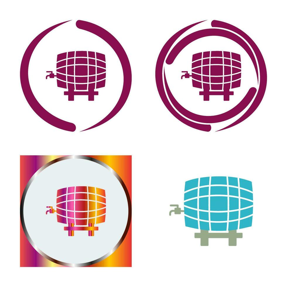 Barrel with Tap Vector Icon