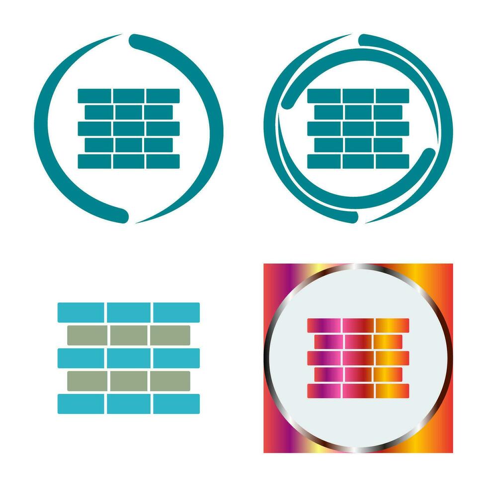 Unique Bricks Vector Icon