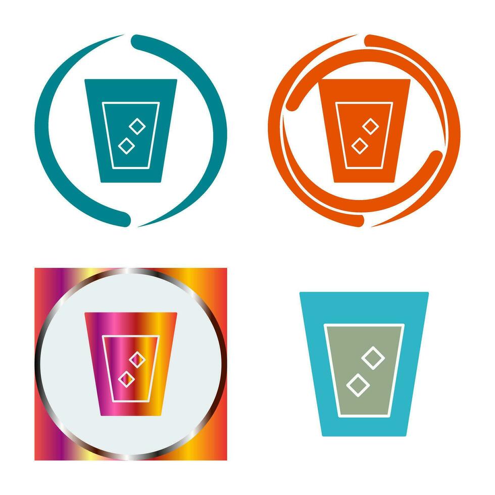 Unique White Russian Drink Vector Icon