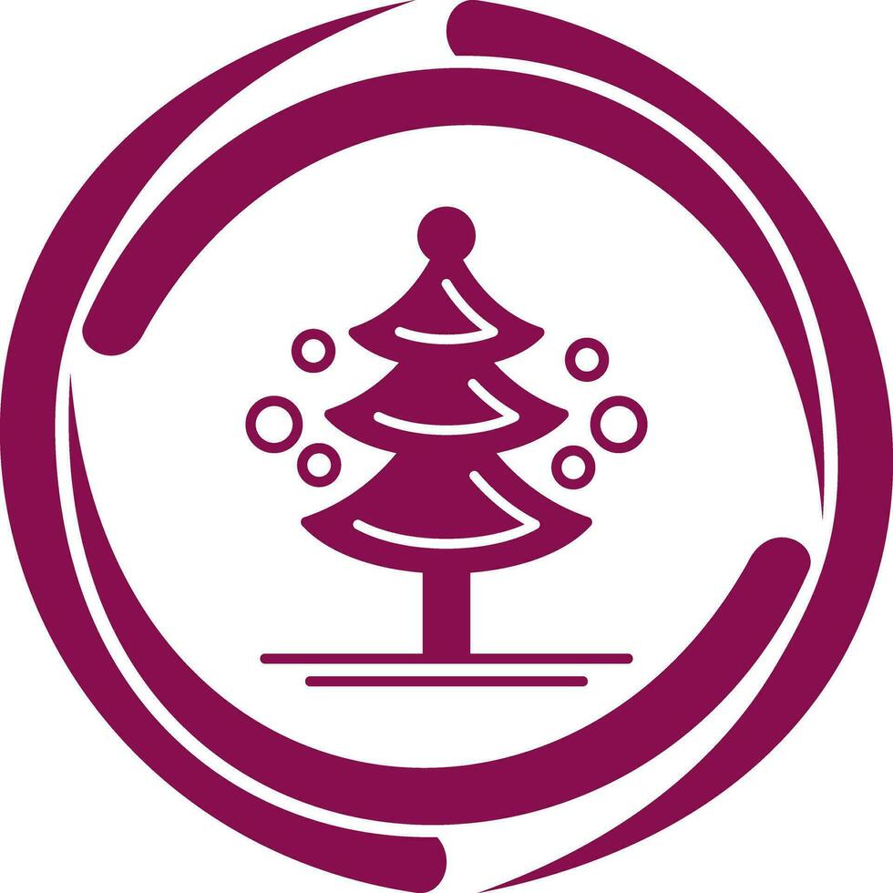 icono de vector de árbol de pino