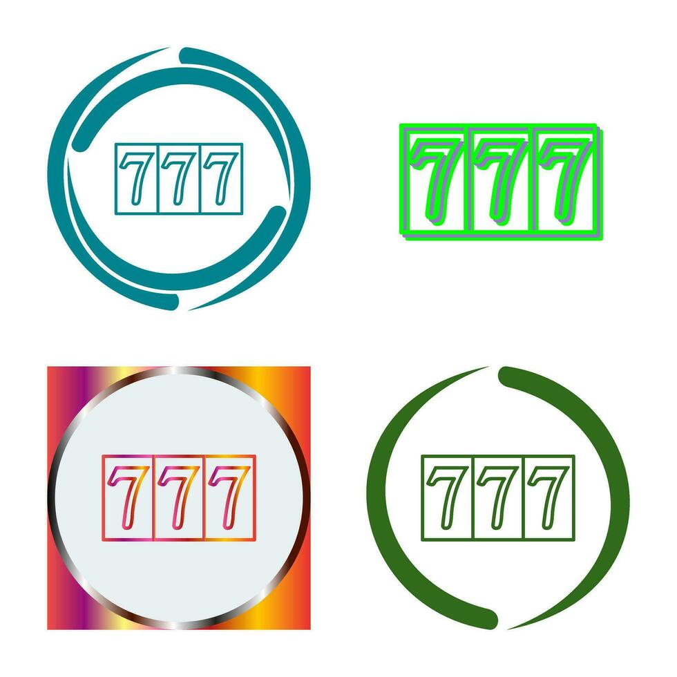 Triple Sevens Vector Icon