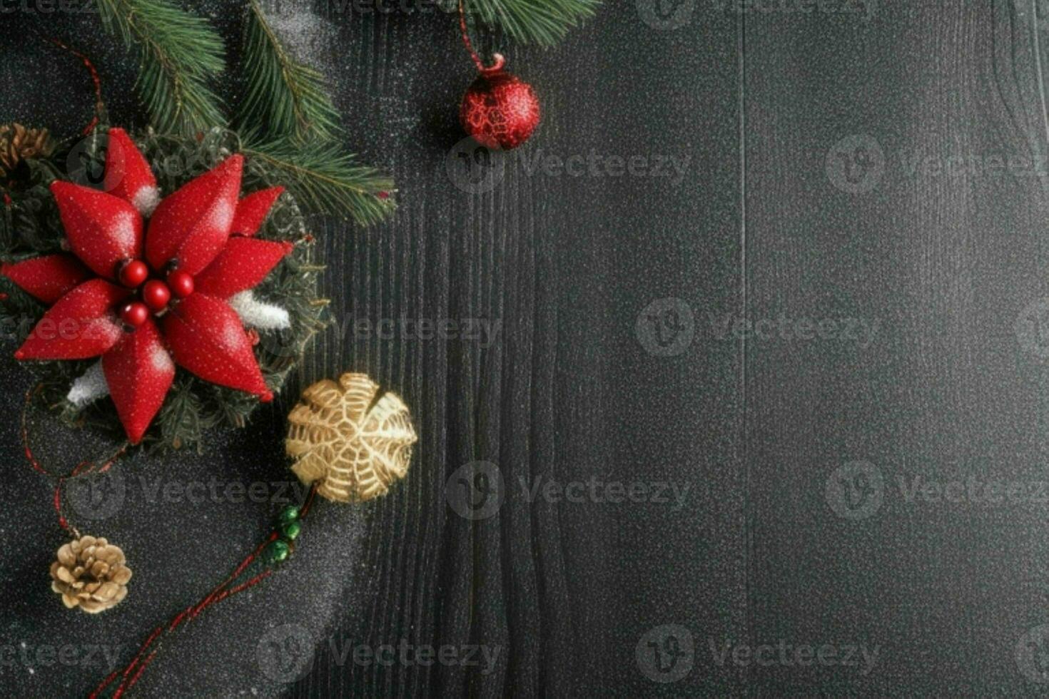 Christmas decoration for Christmas background. AI Generative Pro Photo