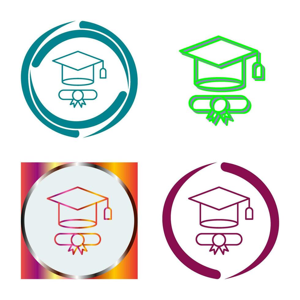 icono de vector de sombrero de graduación