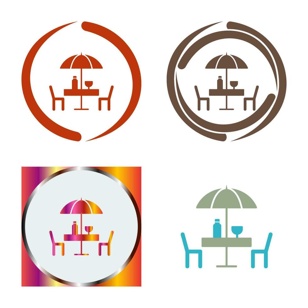 Unique Cafe Table Vector Icon