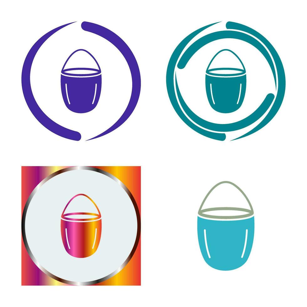 Unique Water Bucket Vector Icon