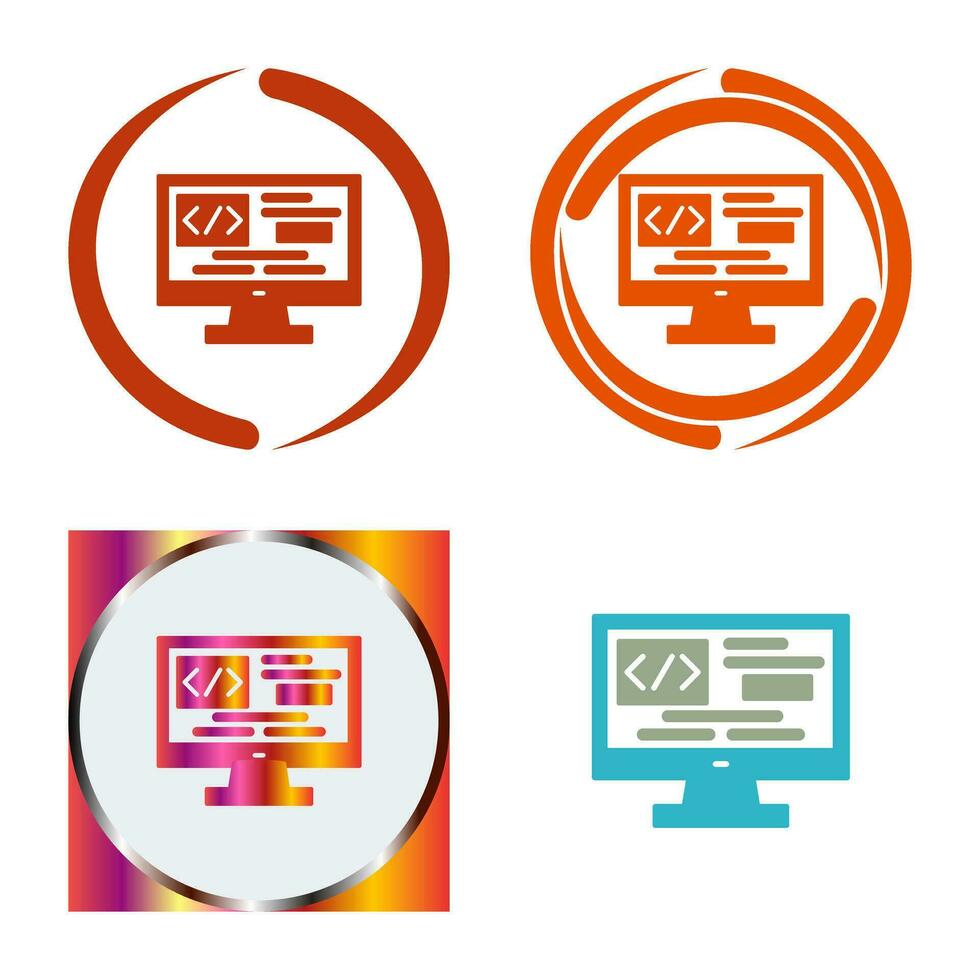 icono de vector de codificación