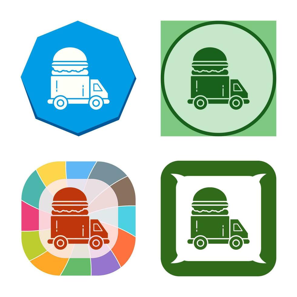 Fast Food Truck Vector Icon