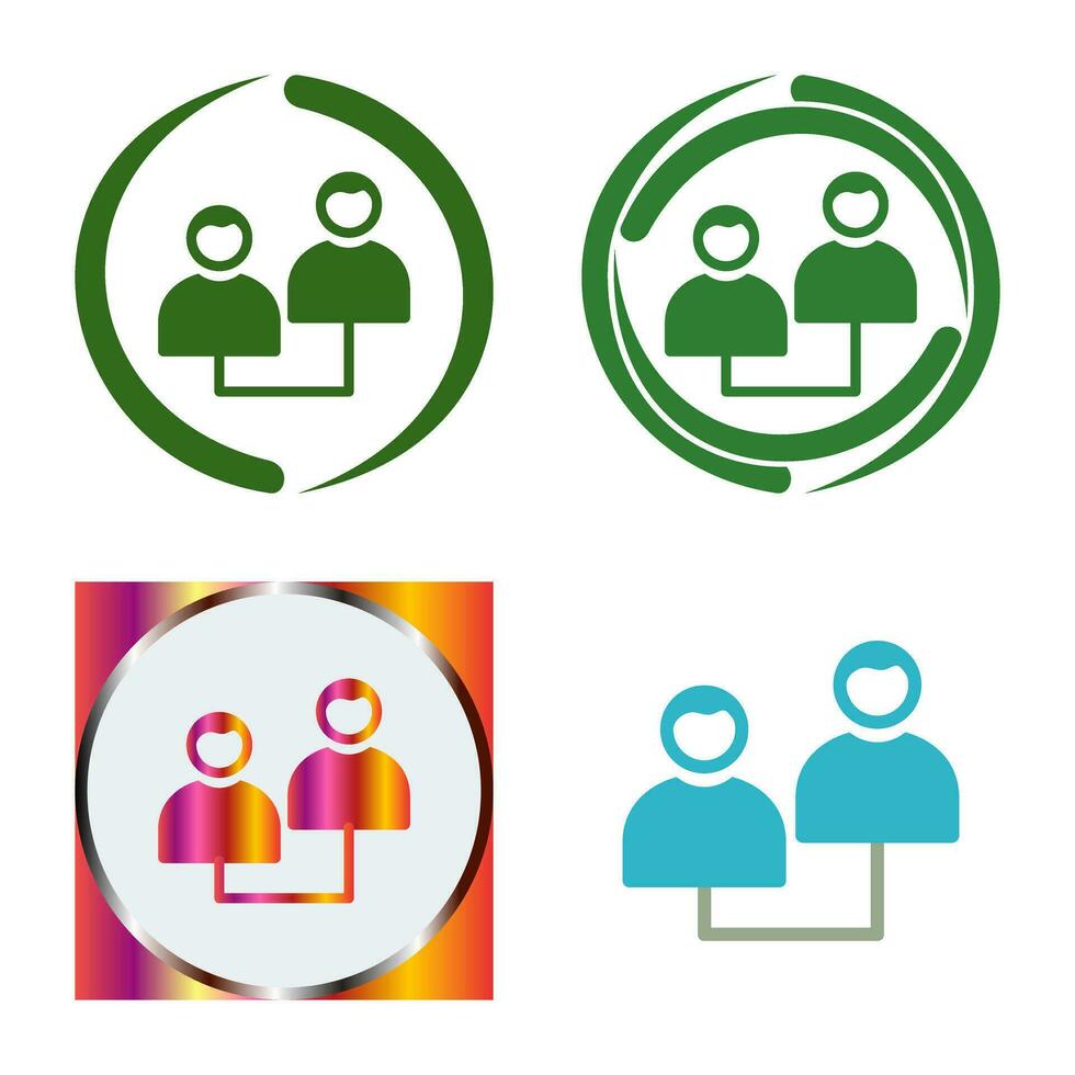 Connected Profiles Vector Icon
