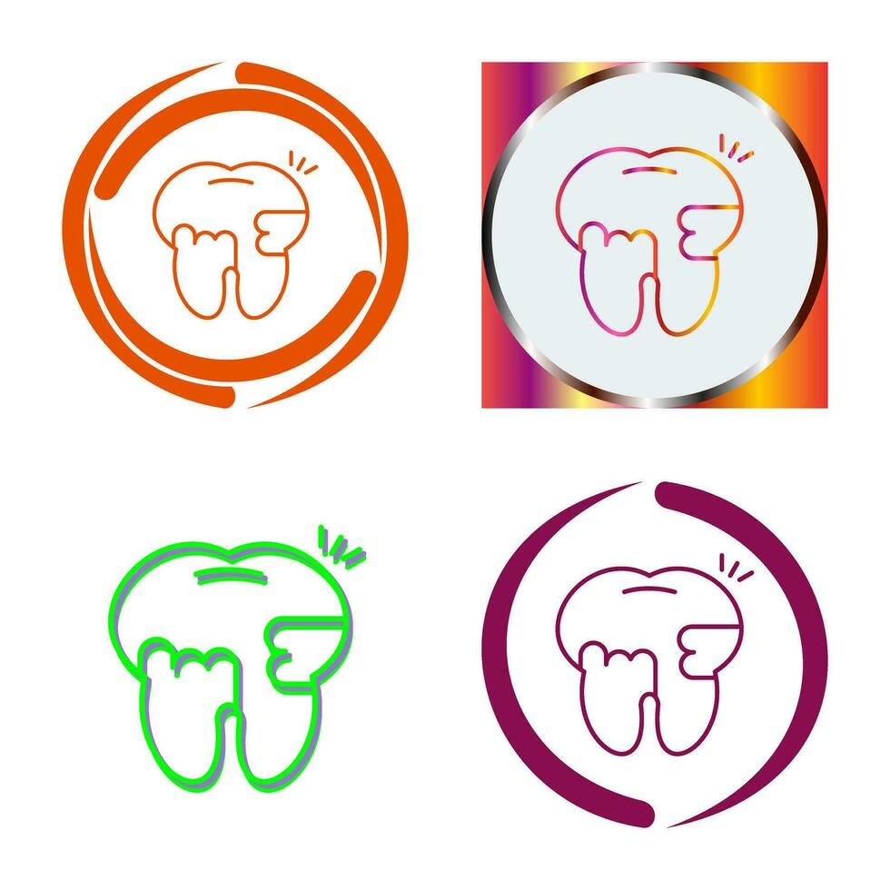 Toothache And Plaque Vector Icon