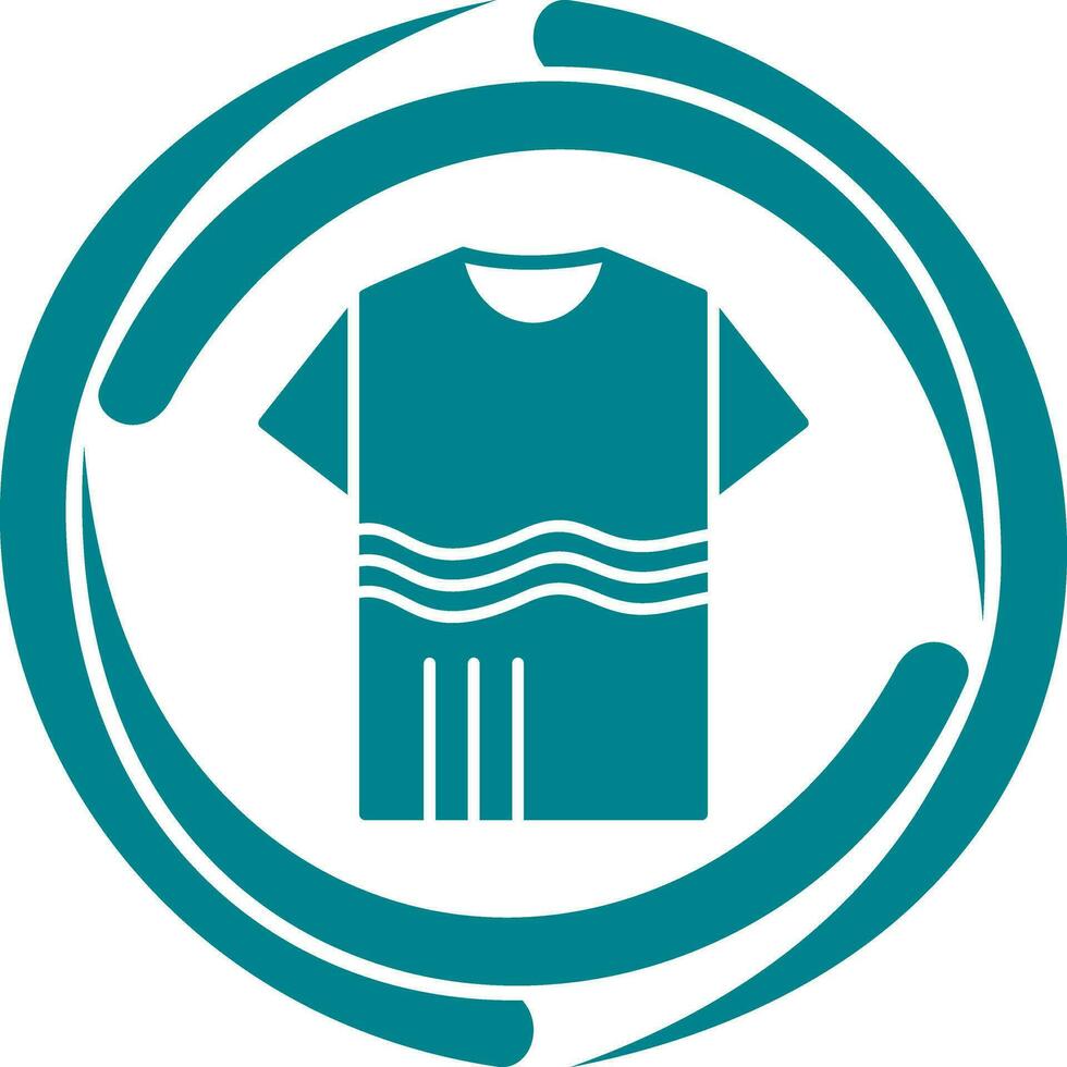 T Shirt with lines Vector Icon