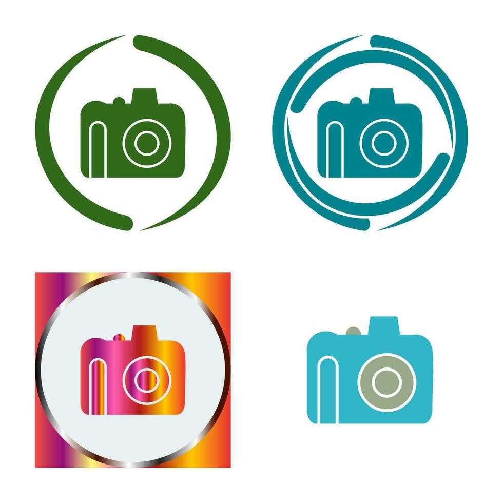 Unique DSLR Camera Vector Icon