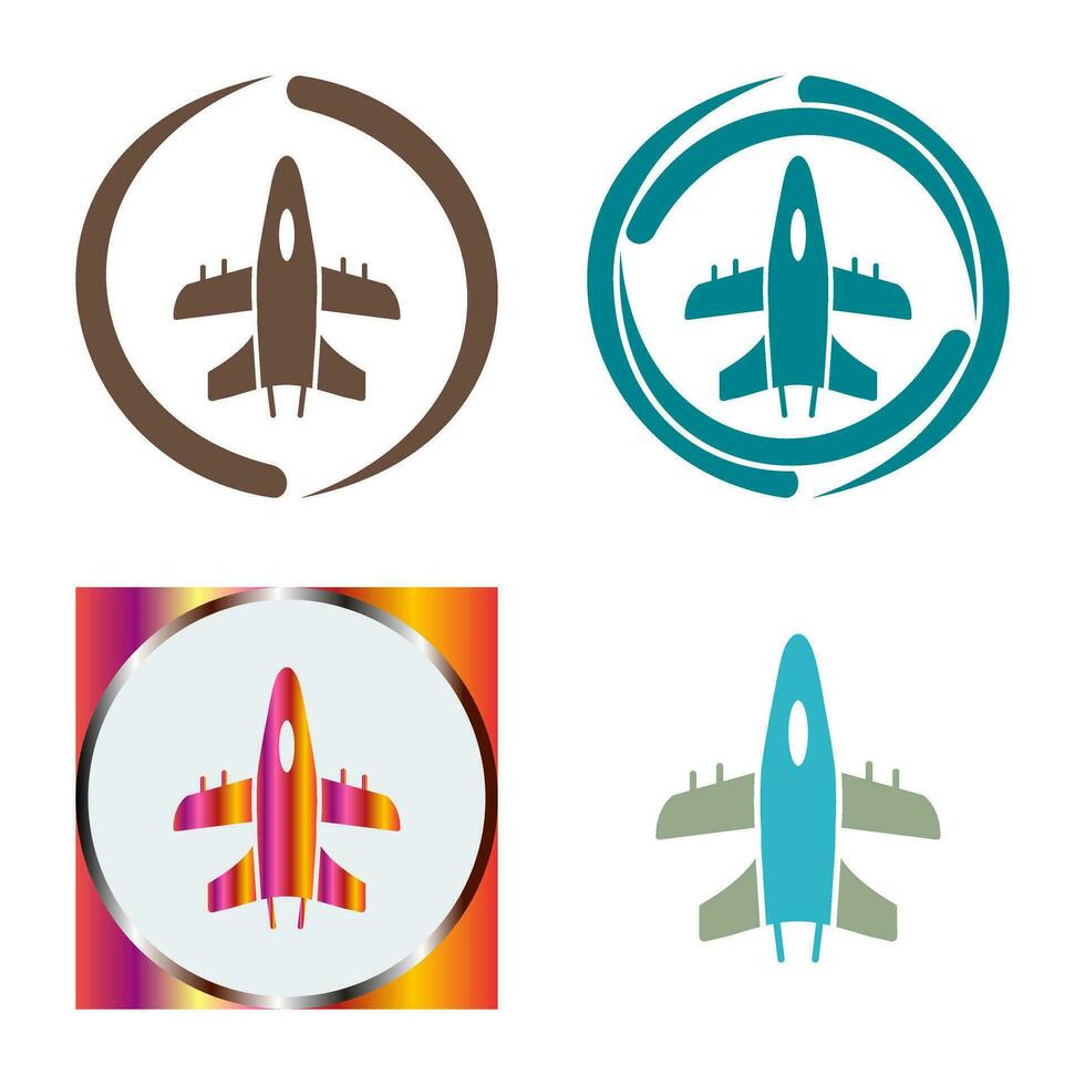 icono de vector de avión militar