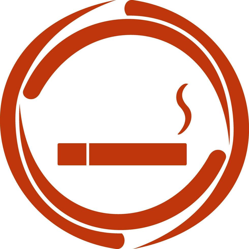 Unique Lit Cigarette Vector Icon