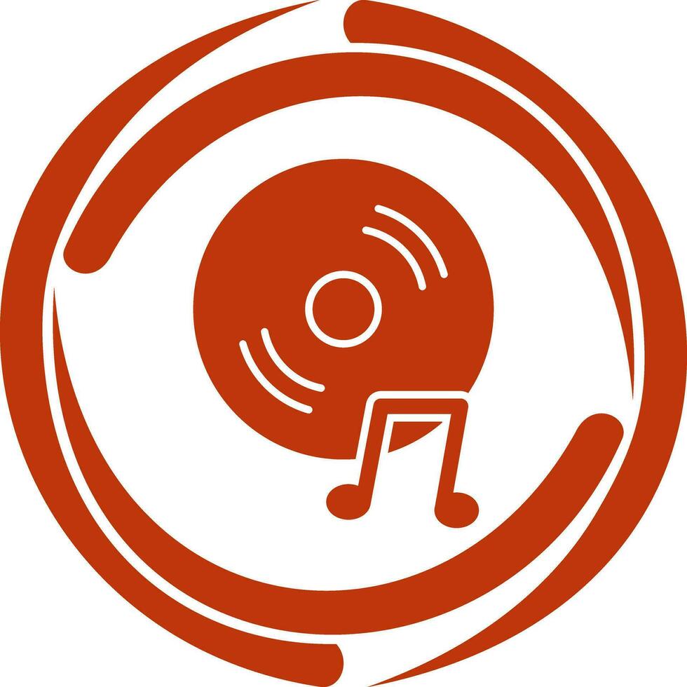 Unique Music CD Vector Icon