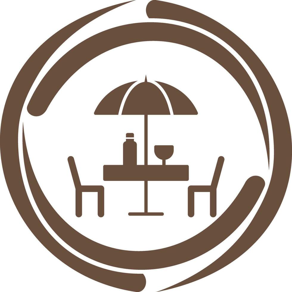 Unique Cafe Table Vector Icon