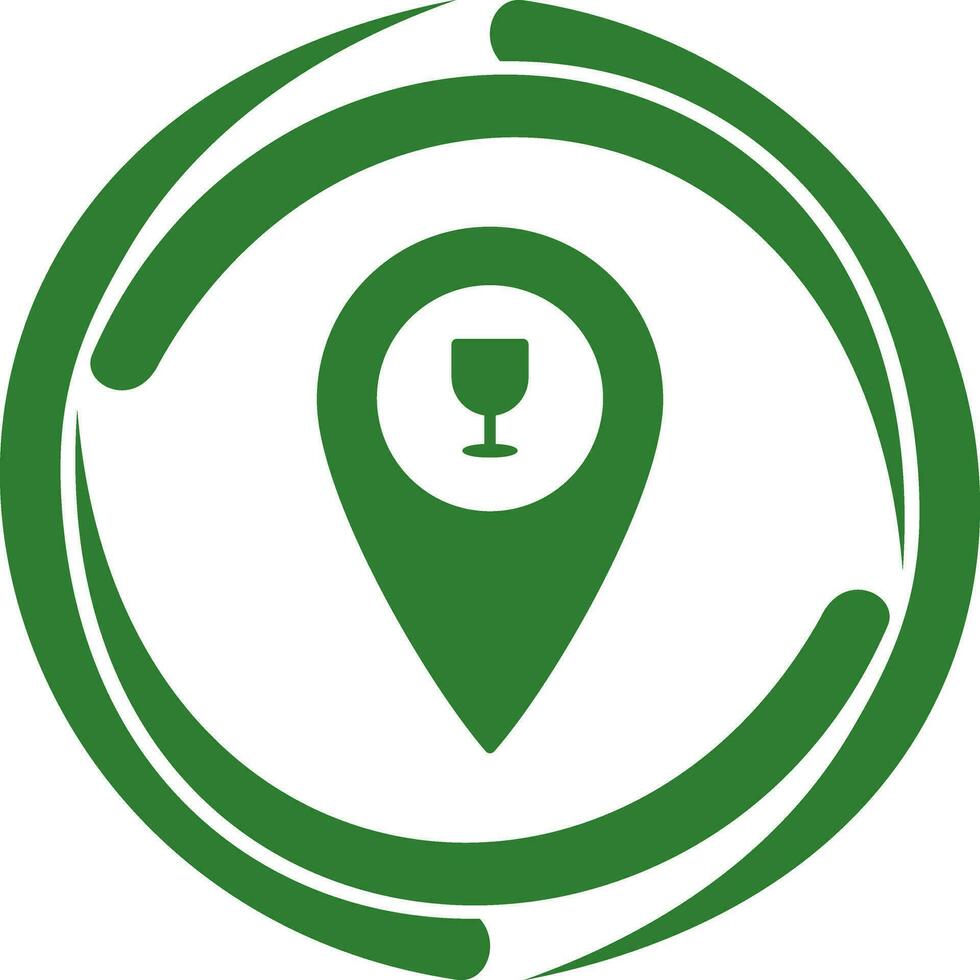 Unique Bar Location Vector Icon