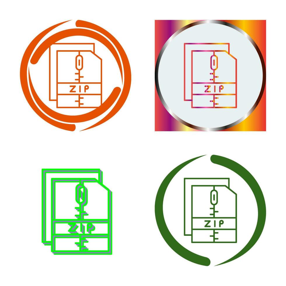 Zip File Vector Icon