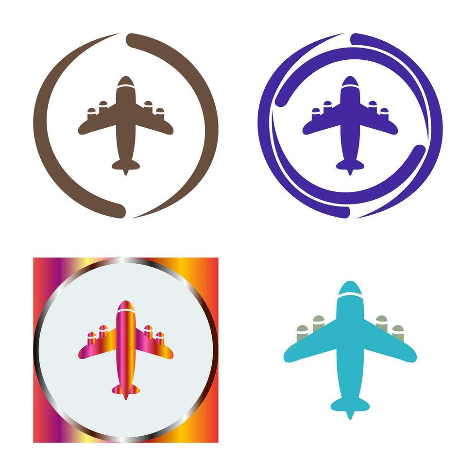 icono de vector de avión volador