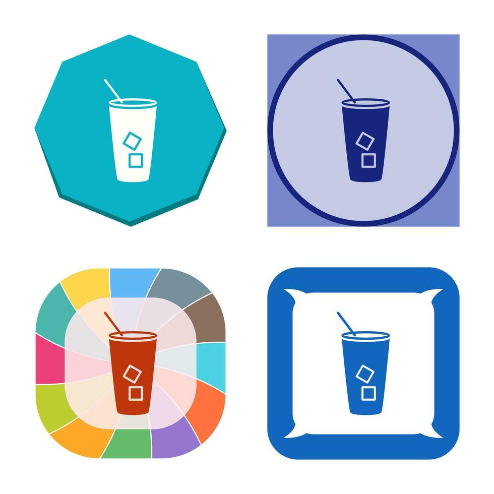 Iced Coffee Vector Icon