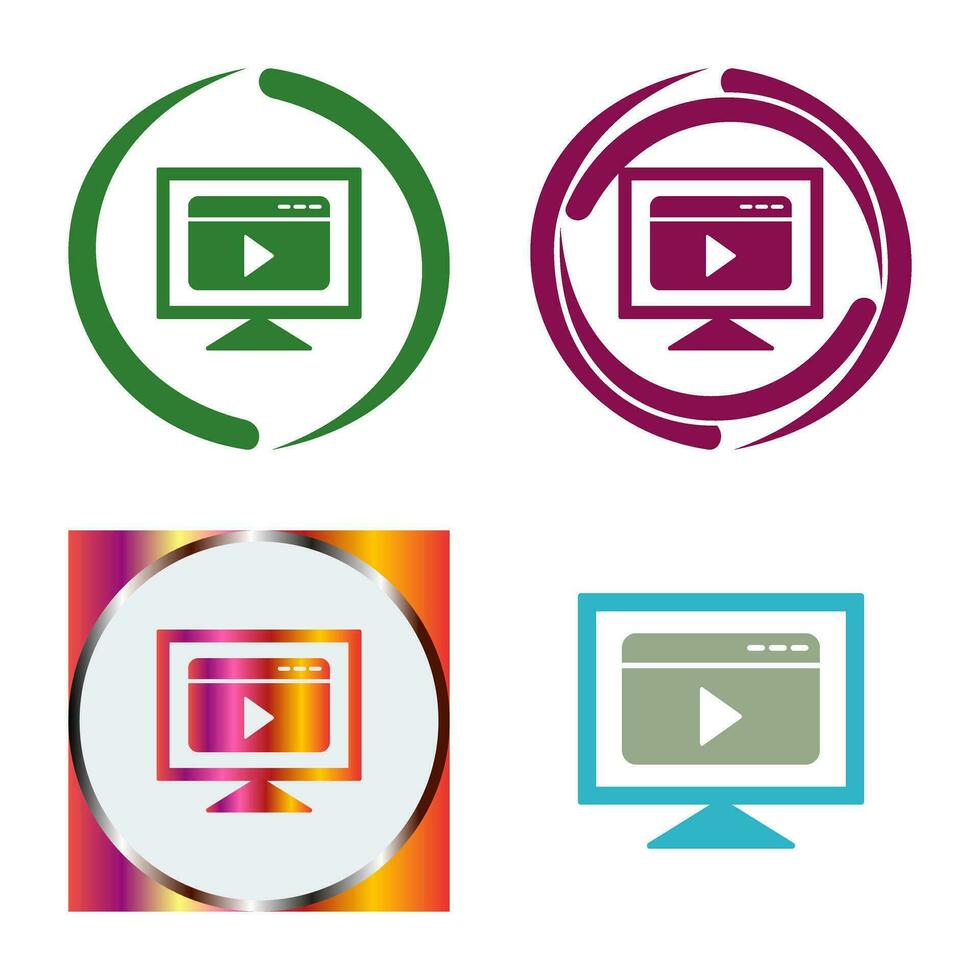 Video Streaming Vector Icon