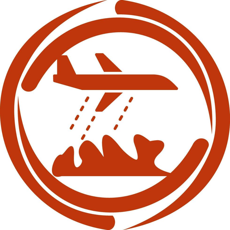 Unique Firefighter Plane Vector Icon