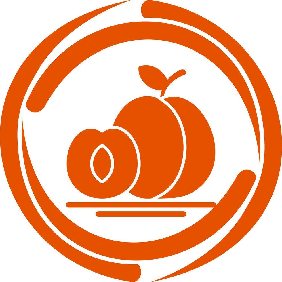 Apricot Vector Icon