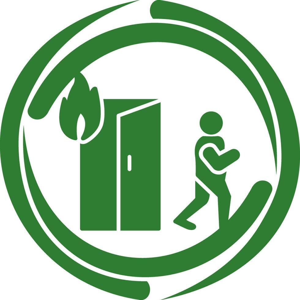 Unique Running from Fire Vector Icon