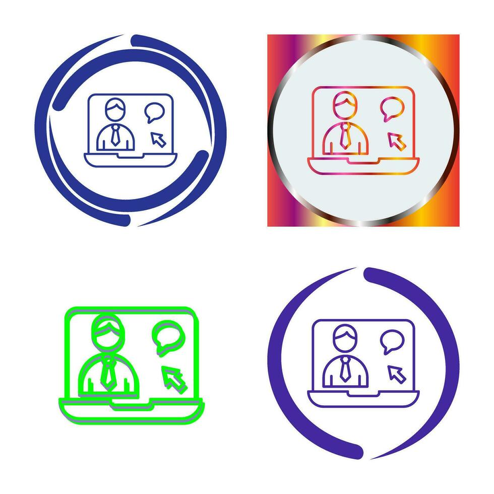 Online Interview Vector Icon