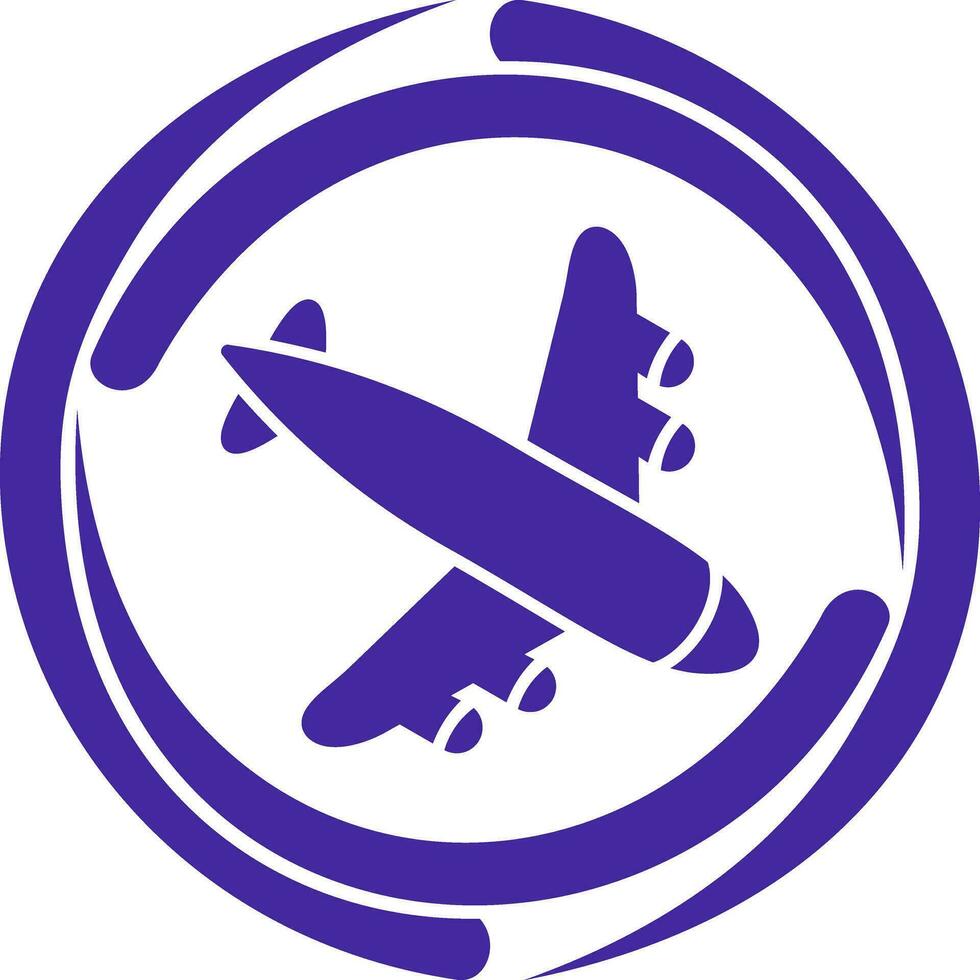 Landing Airplane Vector Icon