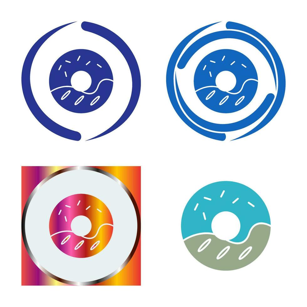 Cream Doughnut Vector Icon
