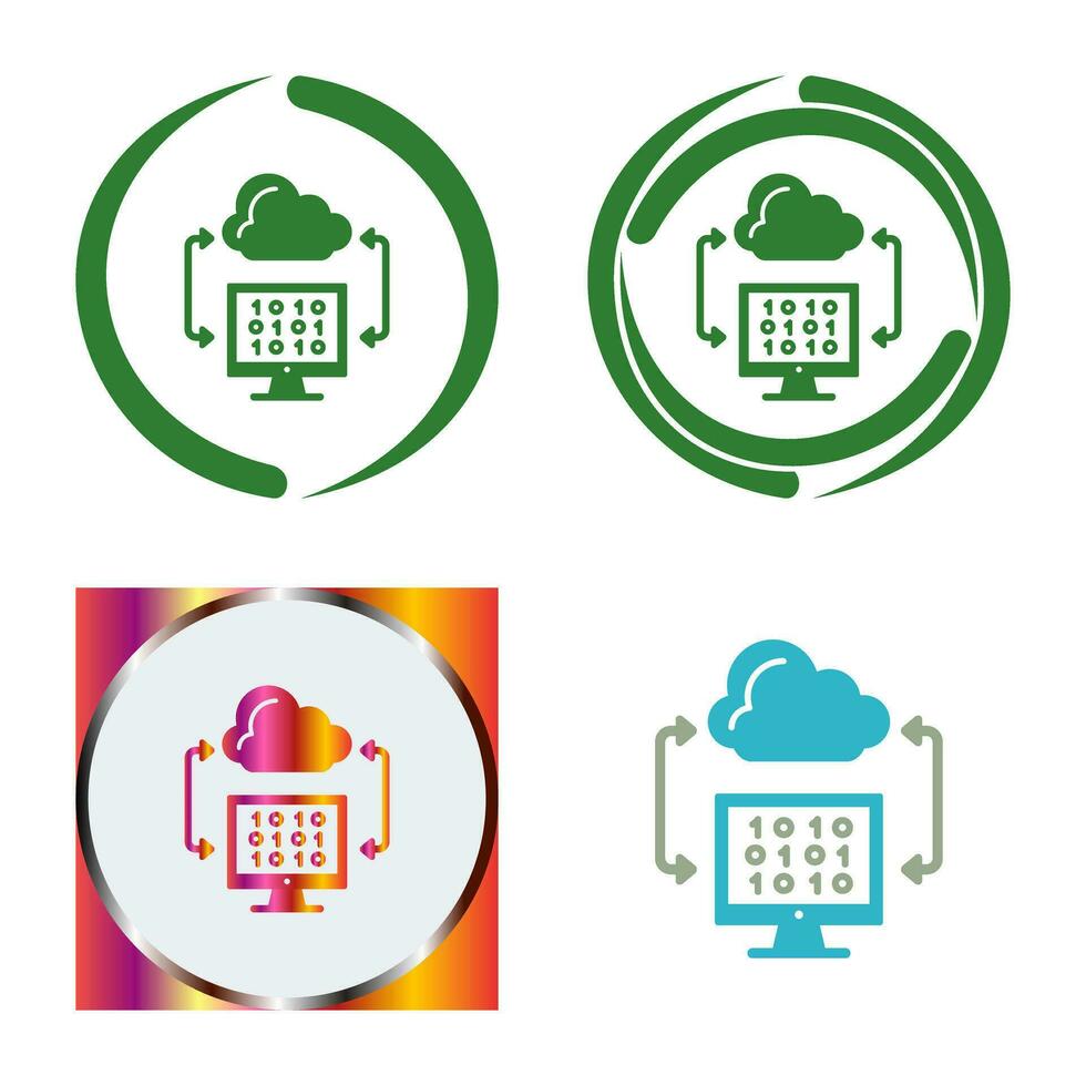Cloud Coding Vector Icon
