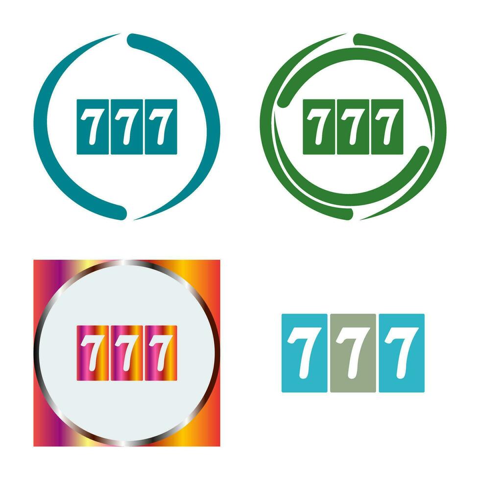 Triple Sevens Vector Icon